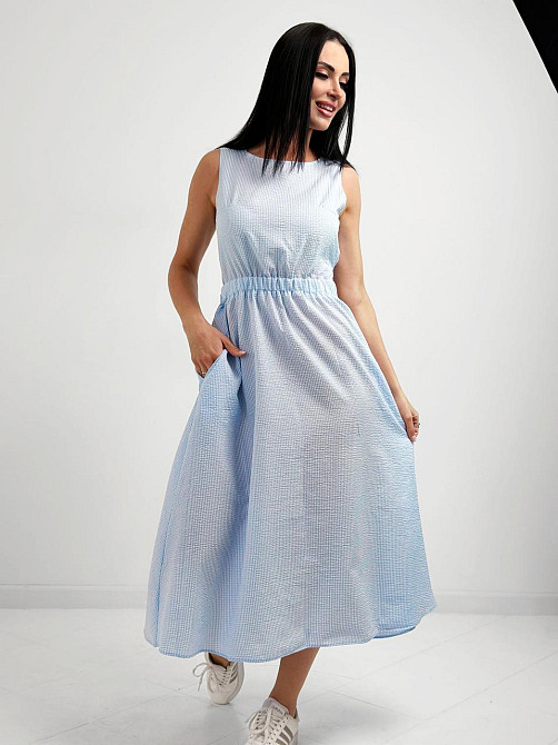 Довга літня сукня "Айріс"| Батал | Розпродаж моделі Київ - фото 9