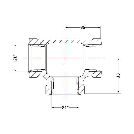 Трійник чавунний 1" ВР Київ