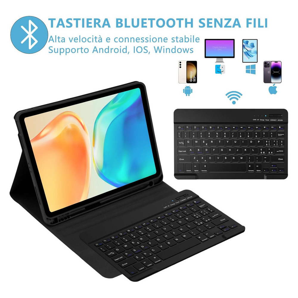 Клавіатурний чохол кейс з клавіатурою GAOJIE QWERTY для iPad Air 11 2024/2025 Air 5 Air 4 iPad Pro 11 Bluetooth чорний Київ - фото 8