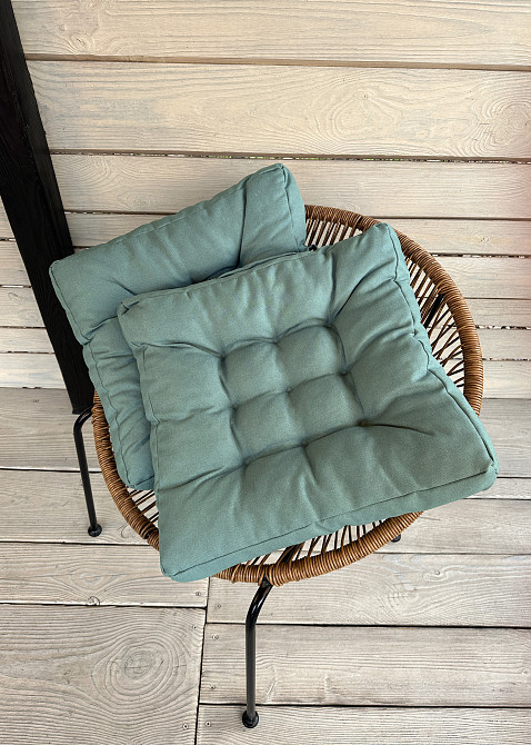 Подушка для стільців (50x50х8 см) Decorator Sawana колір сіро-блакитний 84-145 Київ - фото 6