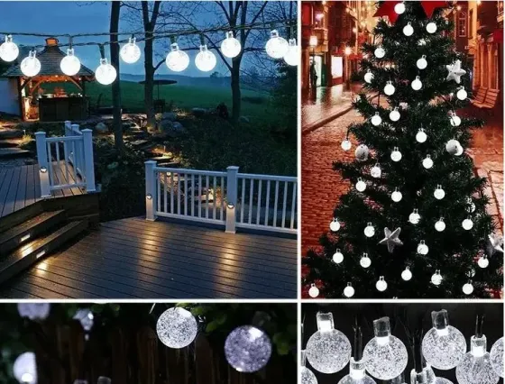 Гірлянда Кульки 100 LED Біла 10м, вулична гірлянда як кульки, світлодіодні гірлянди 100 куль Київ