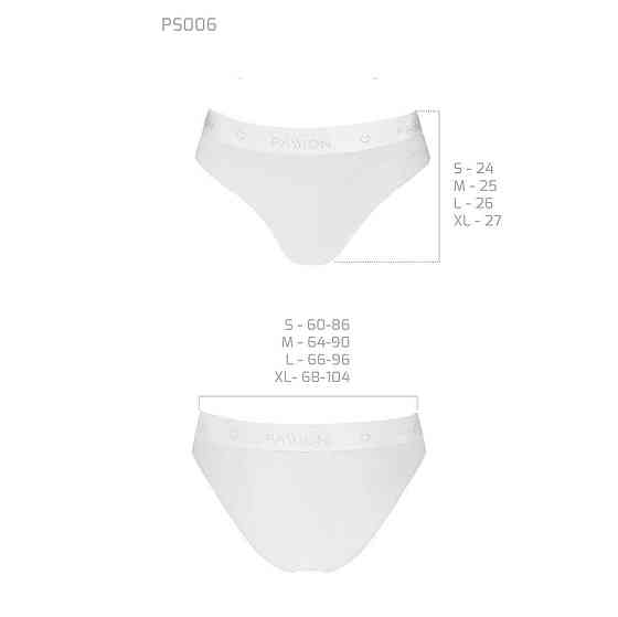 Трусики з прозорою вставкою Passion PS006 PANTIES XL, white Sex Aura Київ