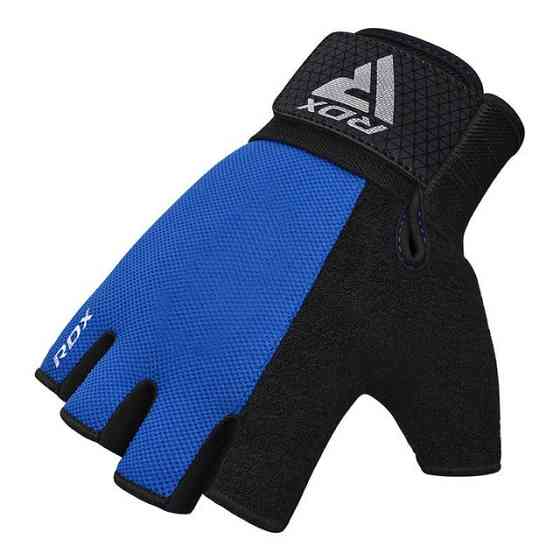 Перчатки для фітнесу RDX W1 HALF BLUE PLUS-S Кам'янське