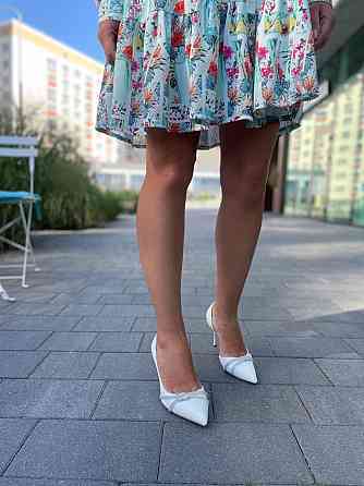 Comer Ошатні жіночі туфлі зі штучної шкіри білі AX-116 на тонких підборах 8 см. р. 37-39 (5461) Коломия