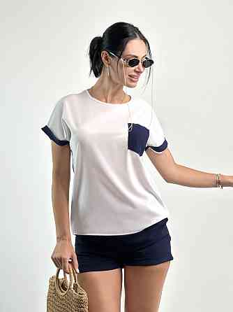 Стильний костюм з шортами "Florence" оптом | Розпродаж моделі Темно-синій, 44 Київ