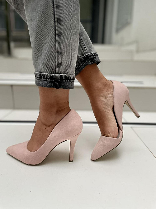 Seastar Туфлі жіночі SEASTAR пудра еко-замш висота каблука 9.5 см 37р. (2536) Коломия - фото 10