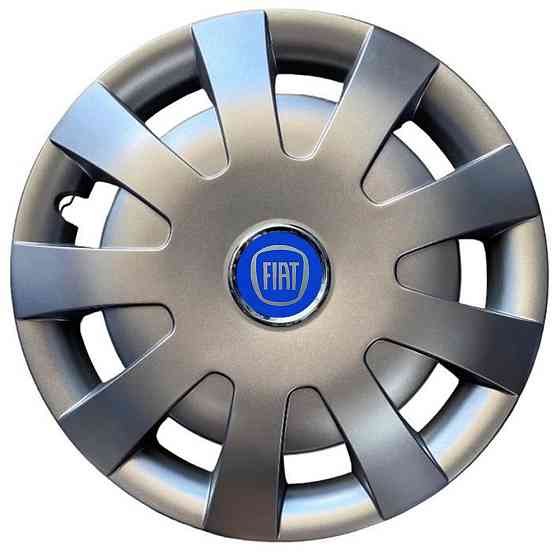 Автомобильные модельные колпаки R16 Fiat (синий) 405 4шт, SJS, серебристые Винница