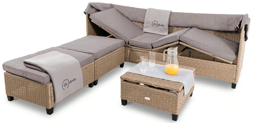 Комплект садових меблів Di Volio Luca бежево-сірий Киев - изображение 4