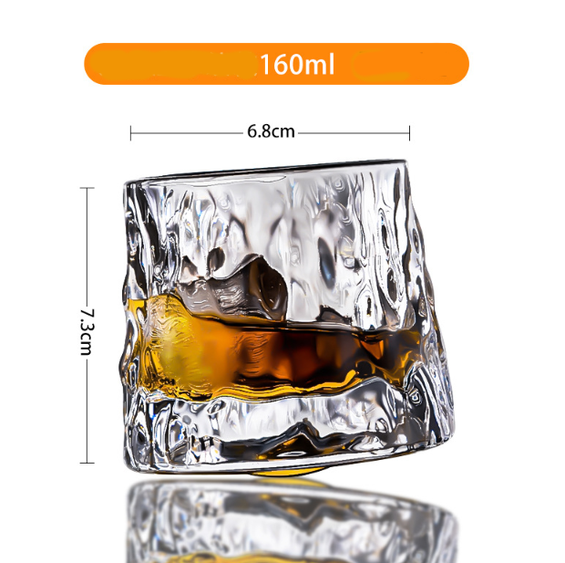 Келих-доф для віскі, що обертається на дерев'яній підставці, склянка Дзиґа Кременчук - фото 2