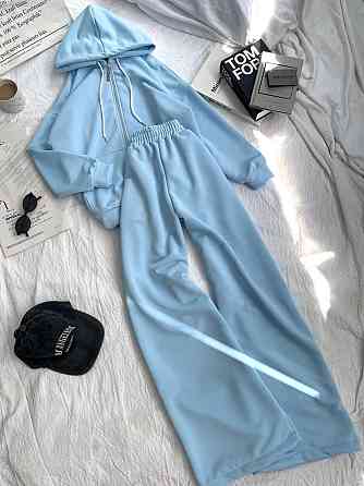 Женский прогулочный оверсайз костюм: кофта на молнии и штаны турецкая трехнить петля Одесса