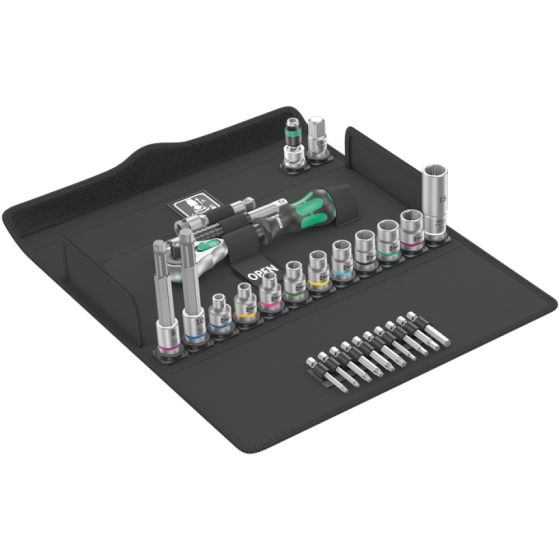 Набор торцевых головок с трещоткой, удлинителем 3/8