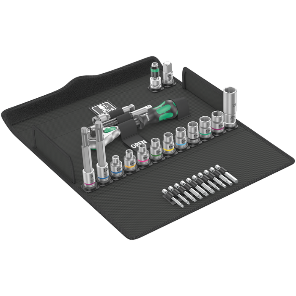 Набор торцевых головок с трещоткой, удлинителем 3/8