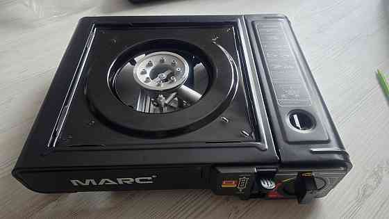 Газовая плита Marc EM BDZ-155-A 2.3кВт c пьезоподжигом и кейсом Черный Винница