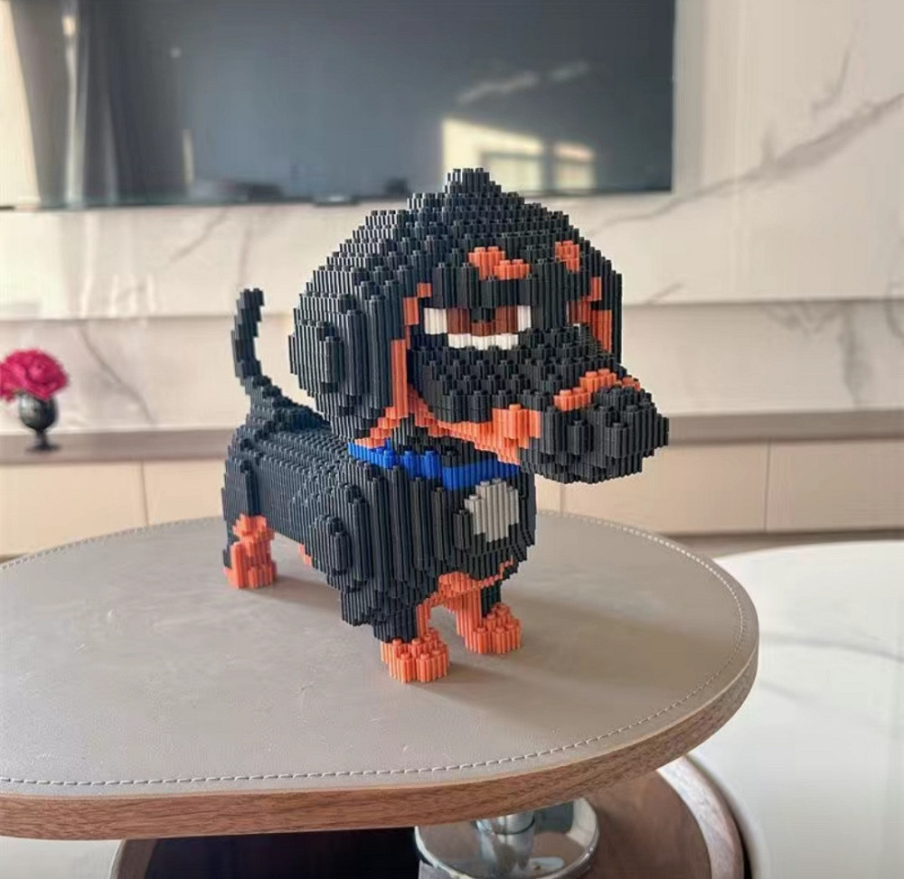 Конструктор Magic Blocks — Хаскі 3580  Такса .Пес Патрон 6400  деталей | 3D фігурки тварин Київ - фото 4