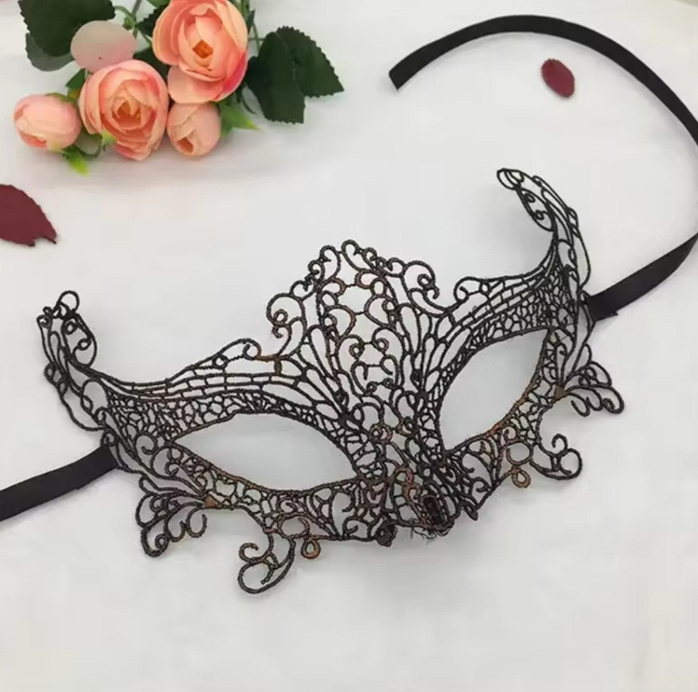 Ажурна маска one size коричневий Київ - фото 1