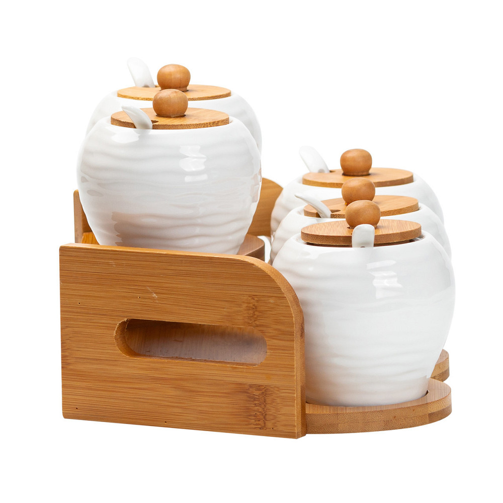 Набір фарфорових банок для сипучих продуктів, 5 шт. Київ - фото 4