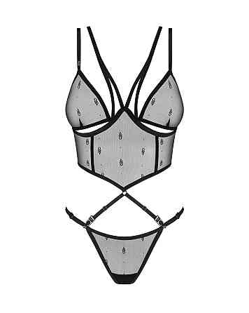 Комплект жіночої білизни Anniverse Special Top і Stringi S/M, чорний Sex Aura Київ
