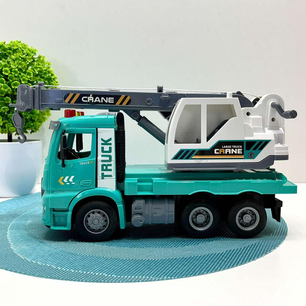 Спецтехніка Автокран світло звук інерція рухомі елементи 1:16 Бірюзовий (ZH 812-4) Чернігів - фото 3