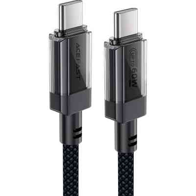 Дата кабель USB-C to USB-C 1.2m 60W stainless steel C12-03 Black Acefast (6974316283317) Винница