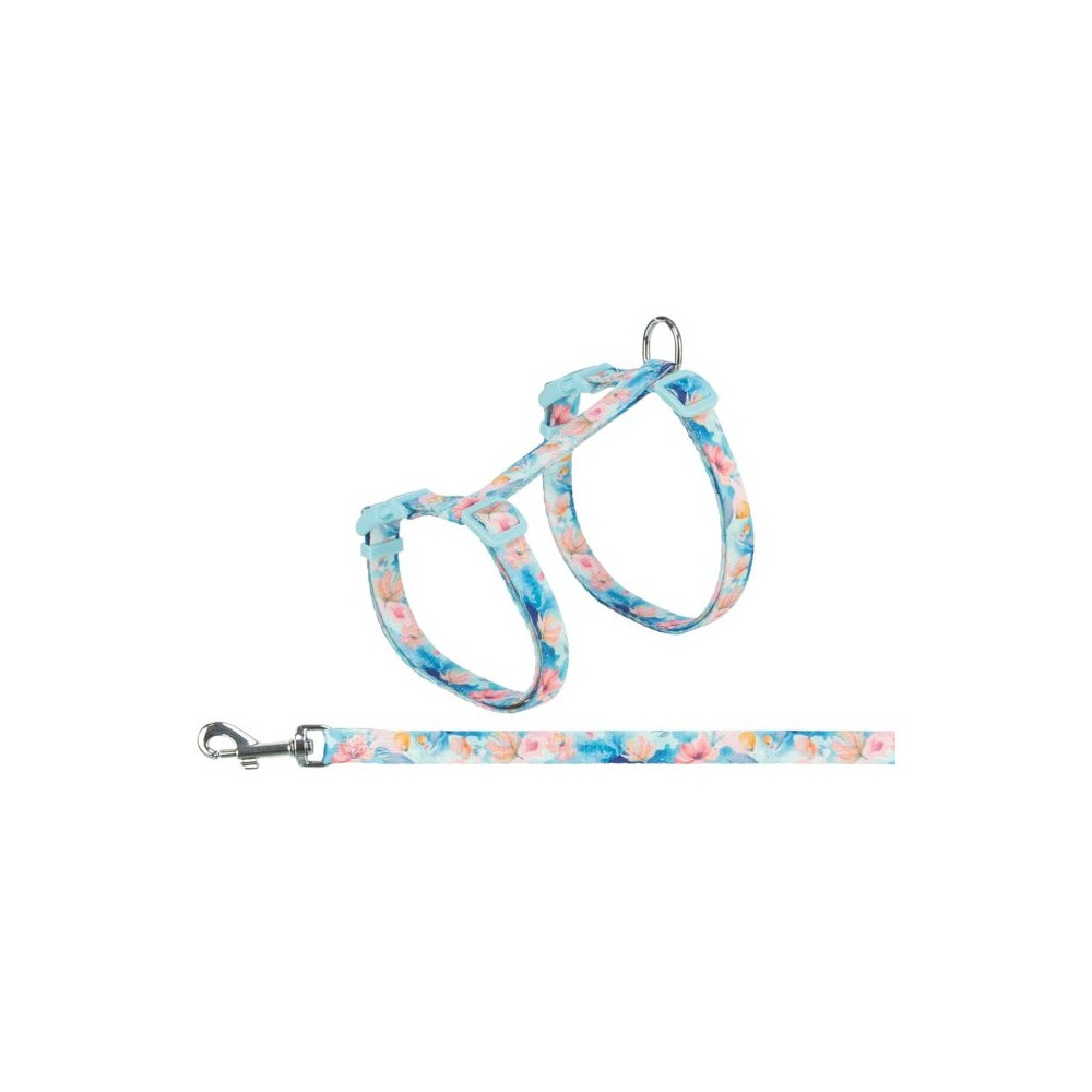 Шлейка с поводком Trixie для кошек принт с цветочным дизайном нейлон 35-59 см/13 мм, 1.2 м в ассортименте Киев - изображение 4