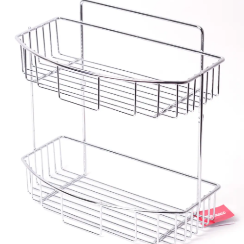 Полиця для ванної кімнати напівовальна 2-ярусна 29*30*13см хромована сталь Besser Житомир - изображение 1