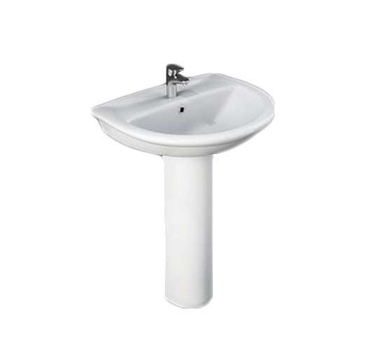Раковина и ножка RAK Ceramics Karla 60.5x83.5x48.5см (RAK0011) Белый Винница - изображение 5