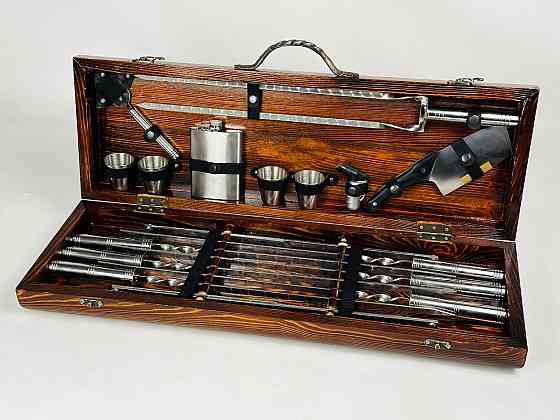 Подарунковий набір шампурів у дерев'яному кейсі СРІБЛО MAX HAPPY DAYS Тернопіль