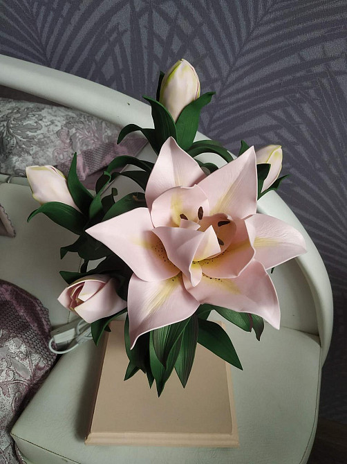 Світильник-нічник "Махрова рожева лілія" Дніпро - фото 10