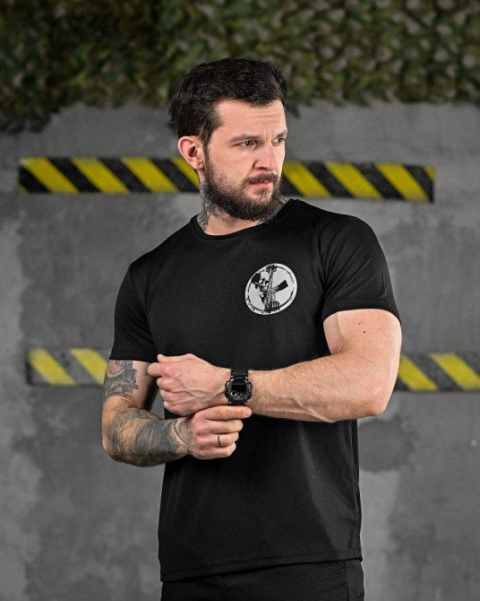 Тактическая потоотводящая футболка Odin dzen  black ВТ6663 Одесса - изображение 4