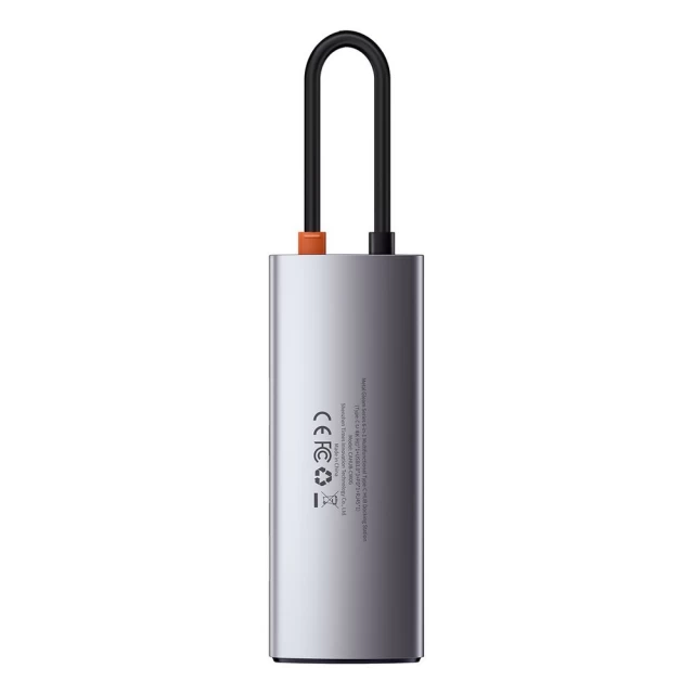 USB-хаб Baseus Metal Gleam Series 5-in-1 Multifunctional （Type-C to HDMI*1+USB3.0*3+PD*1) Київ - фото 4