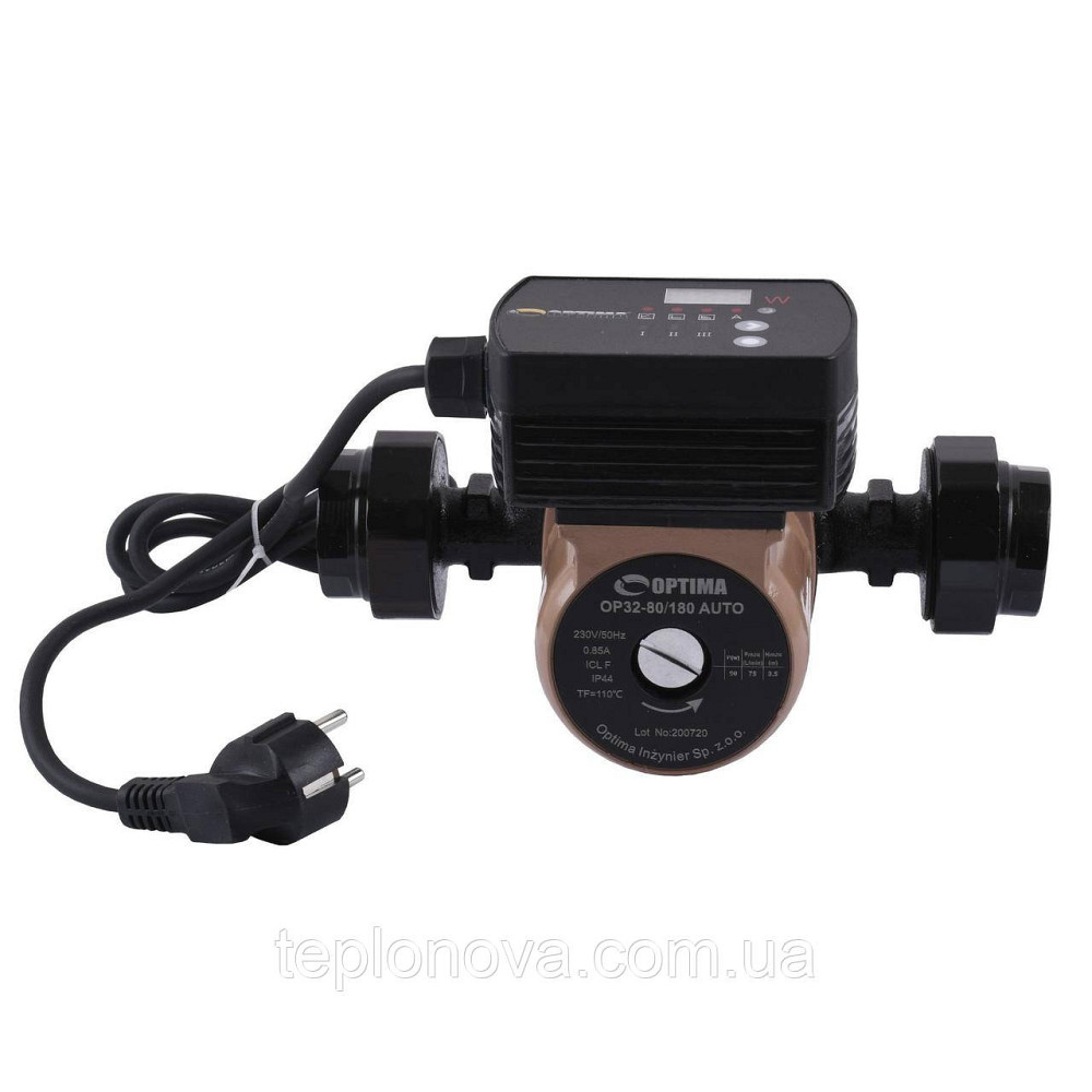 Насос циркуляційний енергоощадний Optima OP32-80AUTO 180 мм + гайки Чернівці - фото 1