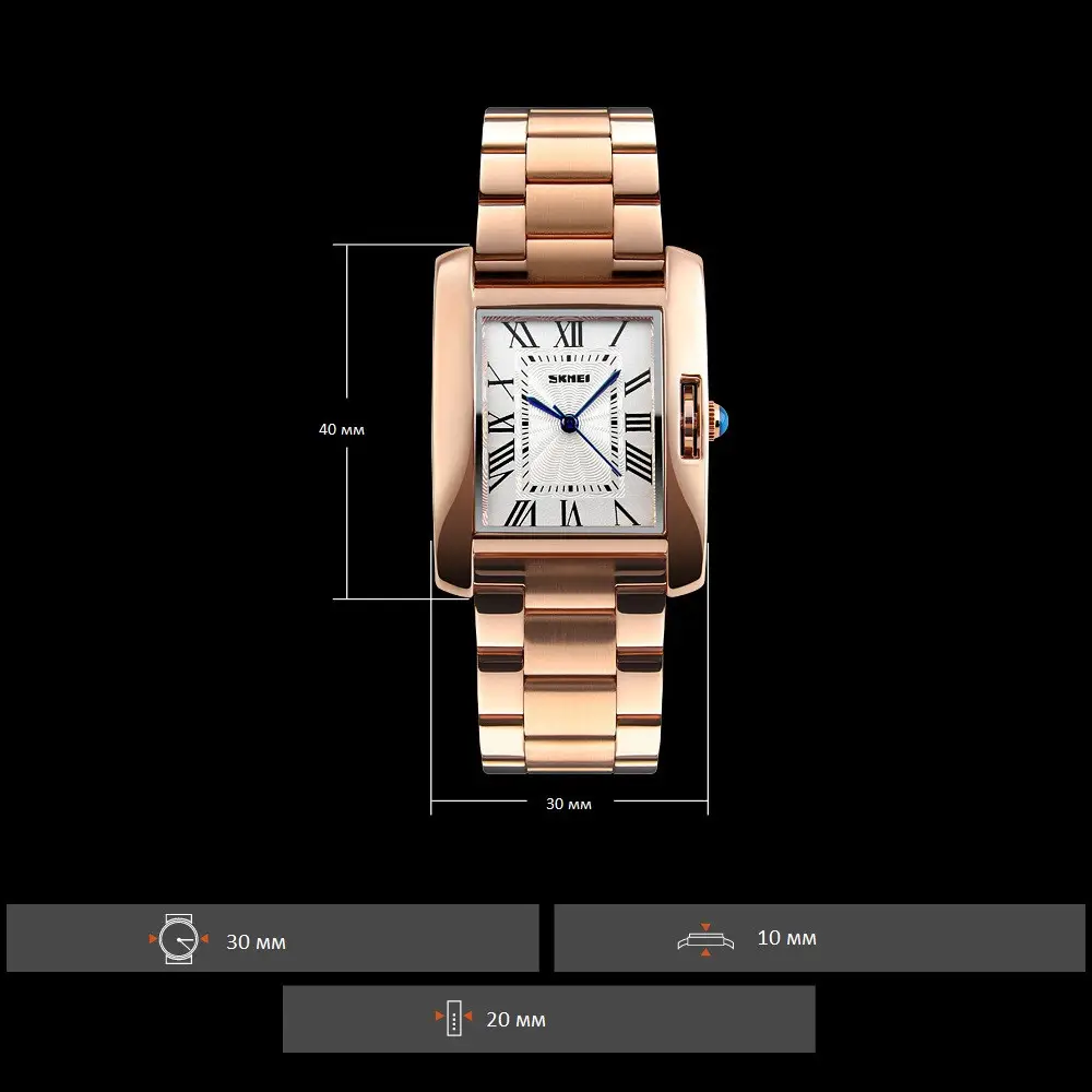 Жіночий наручний годинник Skmei 1284 Золотистий Вінниця - фото 5