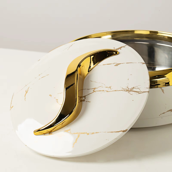 Набор термосов для еды 3в1 термоконтейнеры для сервировки стола, для хранения горячей и холодной пищи 2.5-2-1.5 л,белый Каменец-Подольский