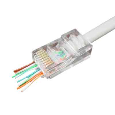 Конектор RJ45 cat.5e UTP 8P8C (наскрізні отв., позолоч. конт.) 100 шт Cablexpert (LC-PTU-01/100) Вінниця