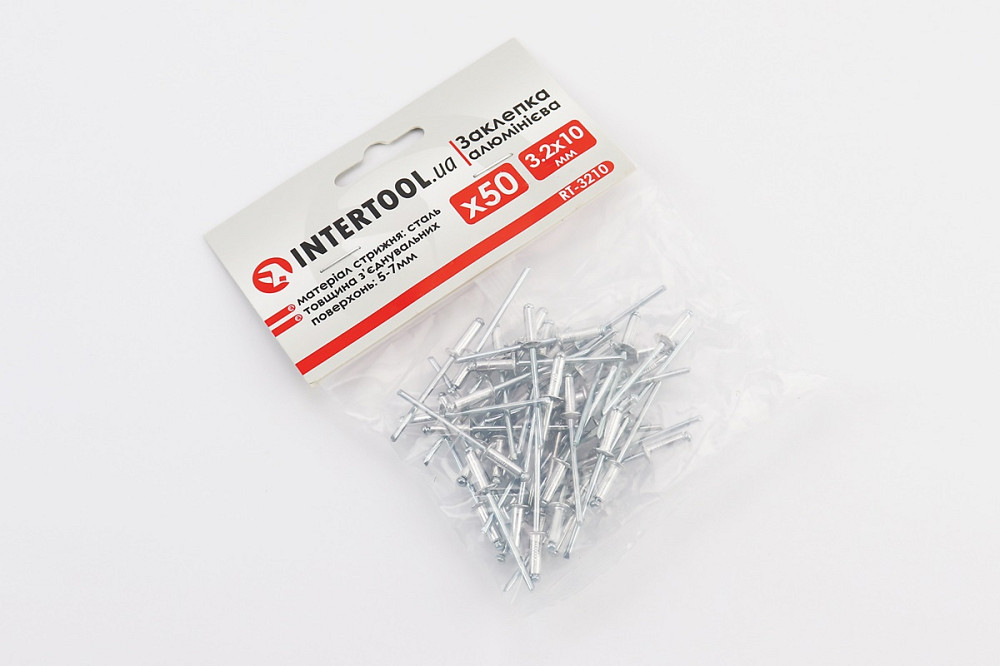 Заклепки алюмінієві 3,2х10мм к-кт 50шт RT-3210 Київ - фото 2