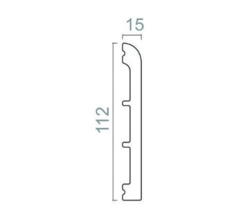 Плинтус Р 112.15 под покраску из полимера высокой плотности  (2000х112х15мм) Днепр - изображение 3
