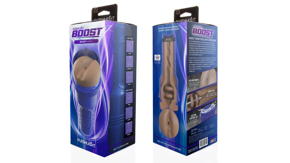 Мастурбатор попа в колбе Fleshlight Boost Blast Female, коричневый Sex Aura Киев - изображение 6