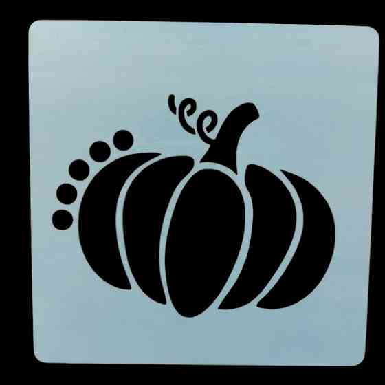 Трафарет тыква 15 на 15 см серый Киев