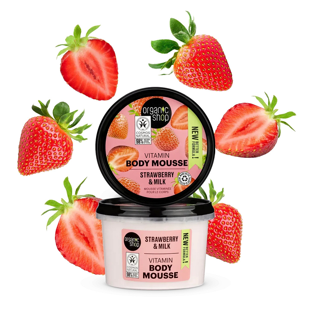 Мусс для тела Земляничный йогурт Organic Shop 250 мл Киев - изображение 1