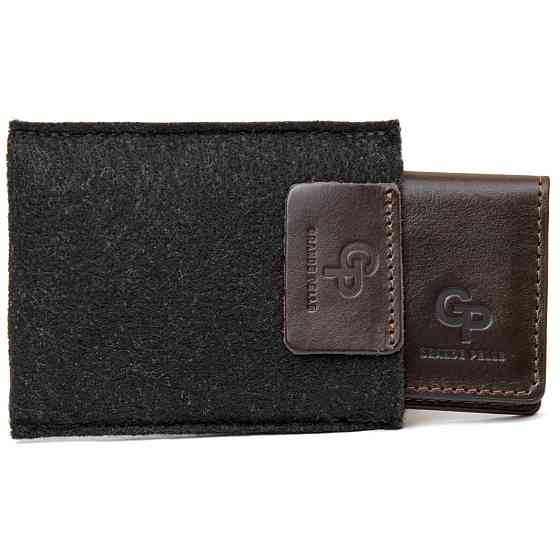 Шкіряна візитниця GRANDE PELLE 11488 Коричневий Київ