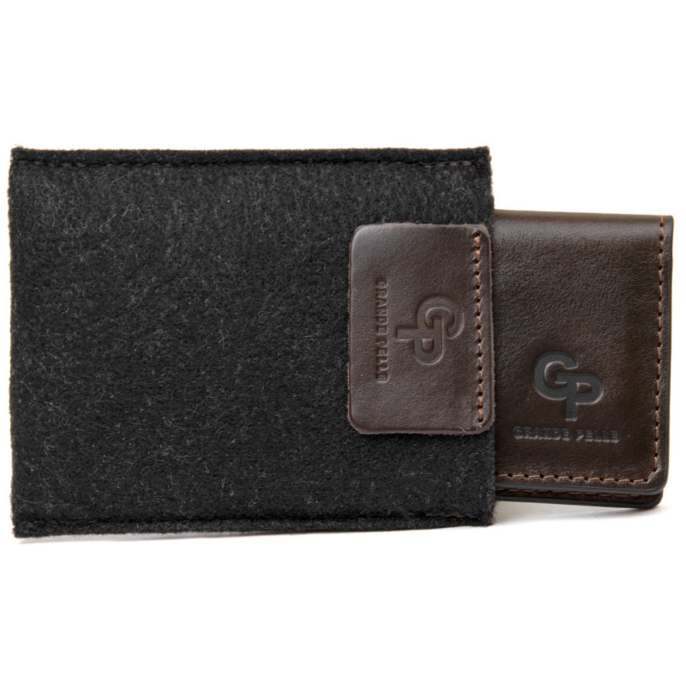 Шкіряна візитниця GRANDE PELLE 11488 Коричневий Київ - фото 6