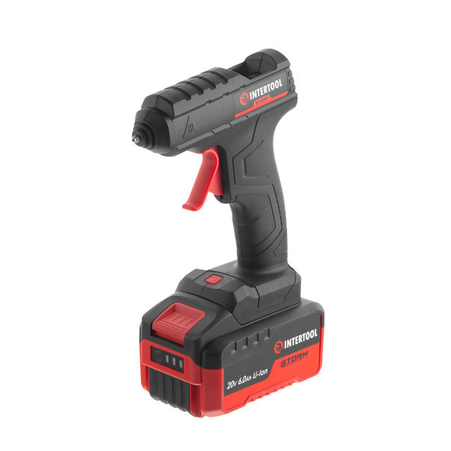 Клейовий пістолет акумуляторний INTERTOOL WT-9301, 20 В, 10.8-11.5мм, без ЗП та АКБ - пістолет для склеювання Львів - фото 1