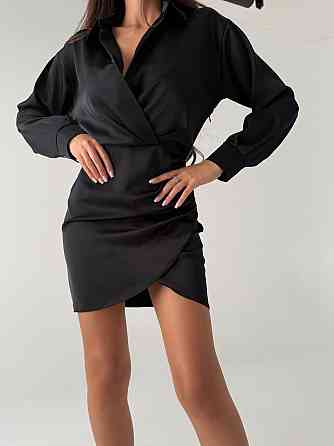 Жіноче привабливе елегантне коротке плаття double Шовк Армані Чорний, 44/46 Одеса