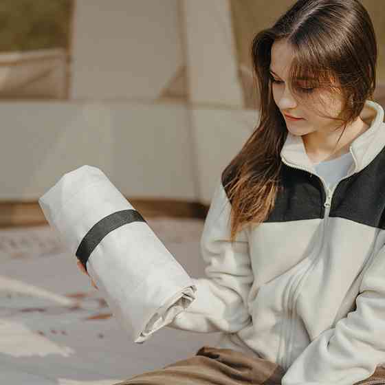 Матрас надувной одинарный Naturehike CNK2450WS034 (95 мм) с мешком для надувания Белый Киев