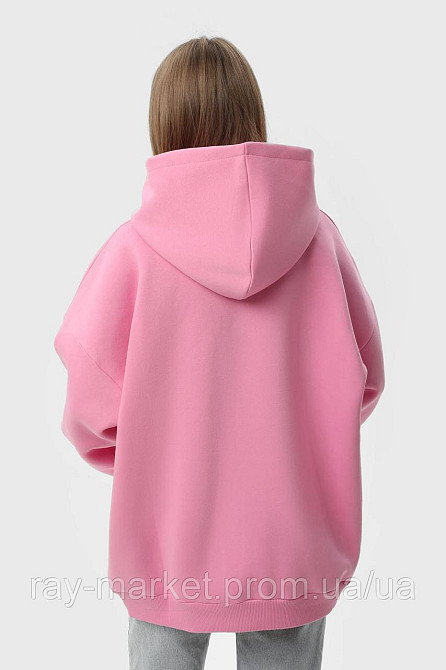 Худи оверсайз женское утепленное RAY OVERSIZE розовое (U0404W-Pink) 2XL/3XL Киев - изображение 4