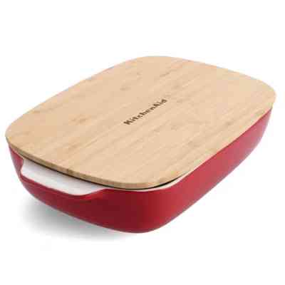 Форма для випікання KitchenAid з кришкою керамогранітна 3,8 л Червона (CC006108-001) Вінниця