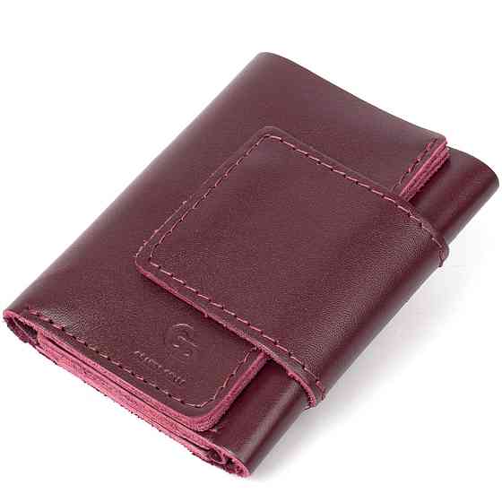 Глянцевое кожаное портмоне GRANDE PELLE 11456 Бордовый Киев