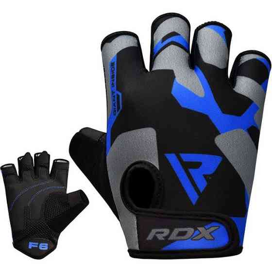 Рукавички для фітнесу RDX F6 Sumblimation Blue M Каменское