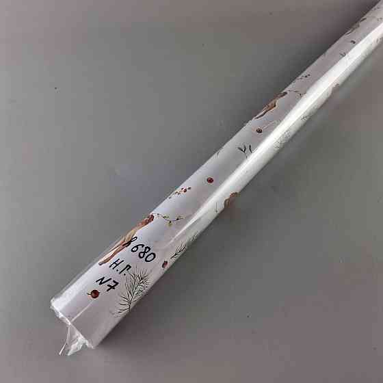 Рулон 8 м бумага подарочная с печатью (38) для цветов (h680) Н.Год №7 (1 шт) Харьков