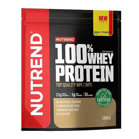 Протеин Nutrend 100% Whey Protein 1000g (Banana+strawberry) Луцк